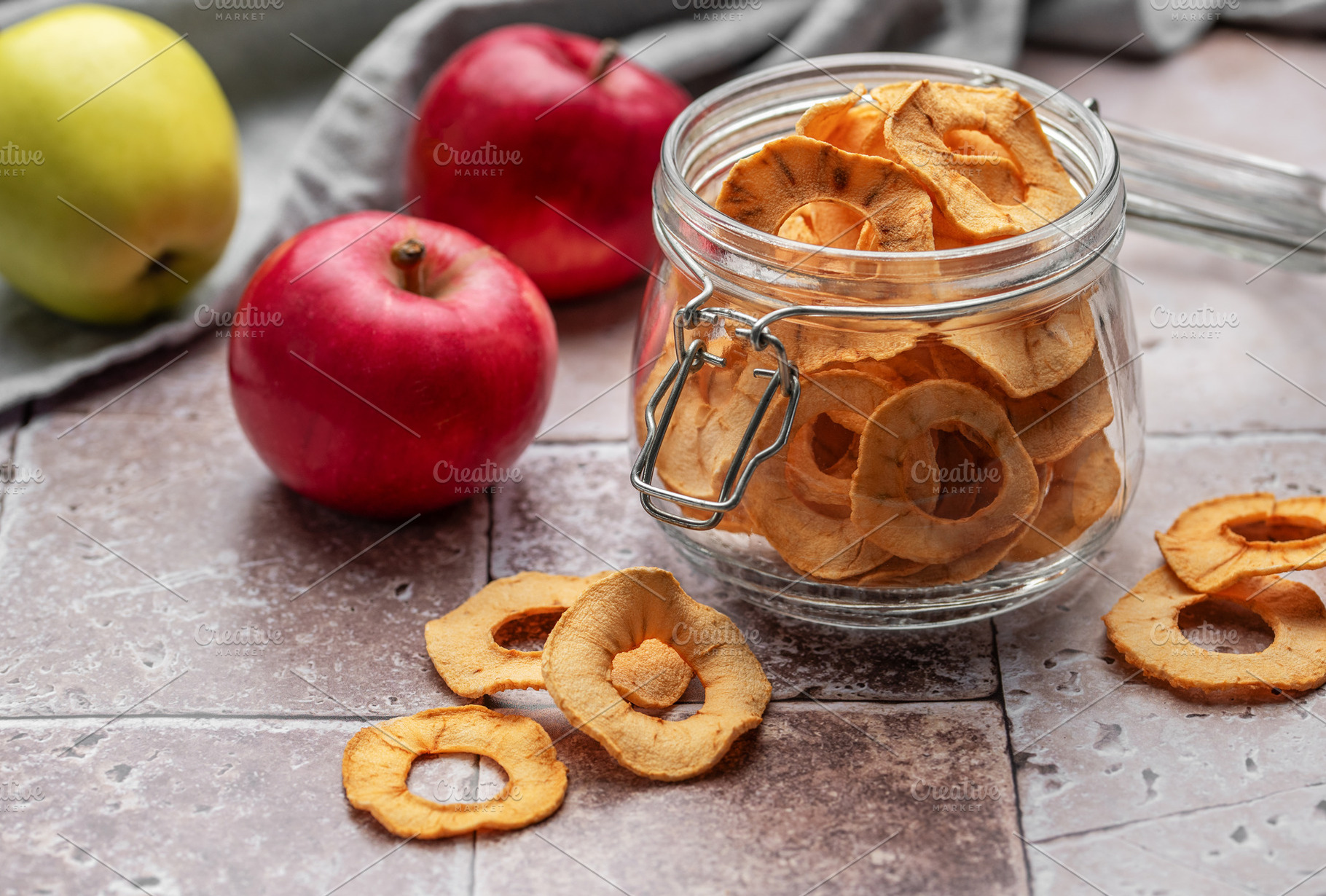 Dried apple chips, a Food & Drink Photo by Olena Rudo
