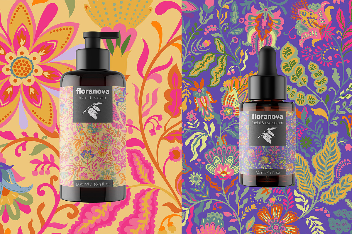 MAXIMALIST FOLK FLORAL PATTERN, a Pattern Graphic by Sonulkaster (Photo 12 of 14)