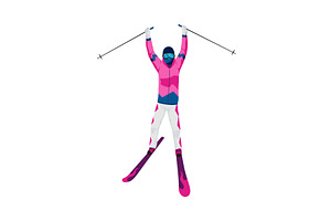 Skier, icon. Sportsman doing, a Sport Illustration by Things for designers