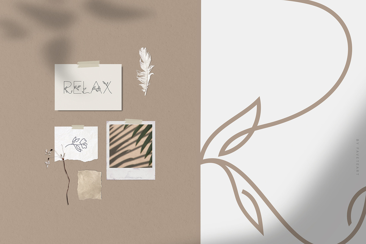 Florium - floral logo font, a Sans Serif Font by Favete Art (Photo 12 of 21)