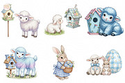 Easter Gingham Ceramic Clipart PNG., an Object Illustration by KennedyStudio (Thumbnail 2 of 4)