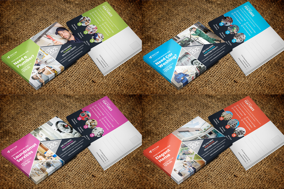 Postcard Design Bundle, a Card Template by Miyaji75 (Photo 19 of 20)