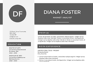 Black White Word Resume Bundle