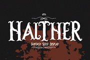 Halther - Fantasy Serif Display, a Blackletter Font by NuType (Thumbnail 1 of 14)