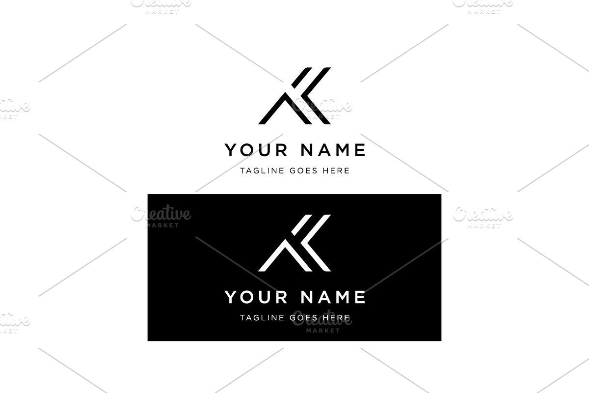 Geometric A K initials logo, a Branding & Logo Template by LOGOCREATIVE