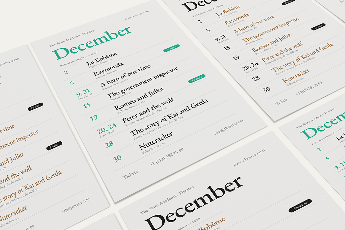 Theater Event Schedule Poster #2, a Flyer Template by Danil Polshin (Photo 4 of 10)
