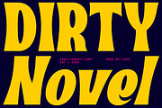 Dirty Novel Fancy Font, a Serif Font by GroovyFontCo (Thumbnail 1 of 8)