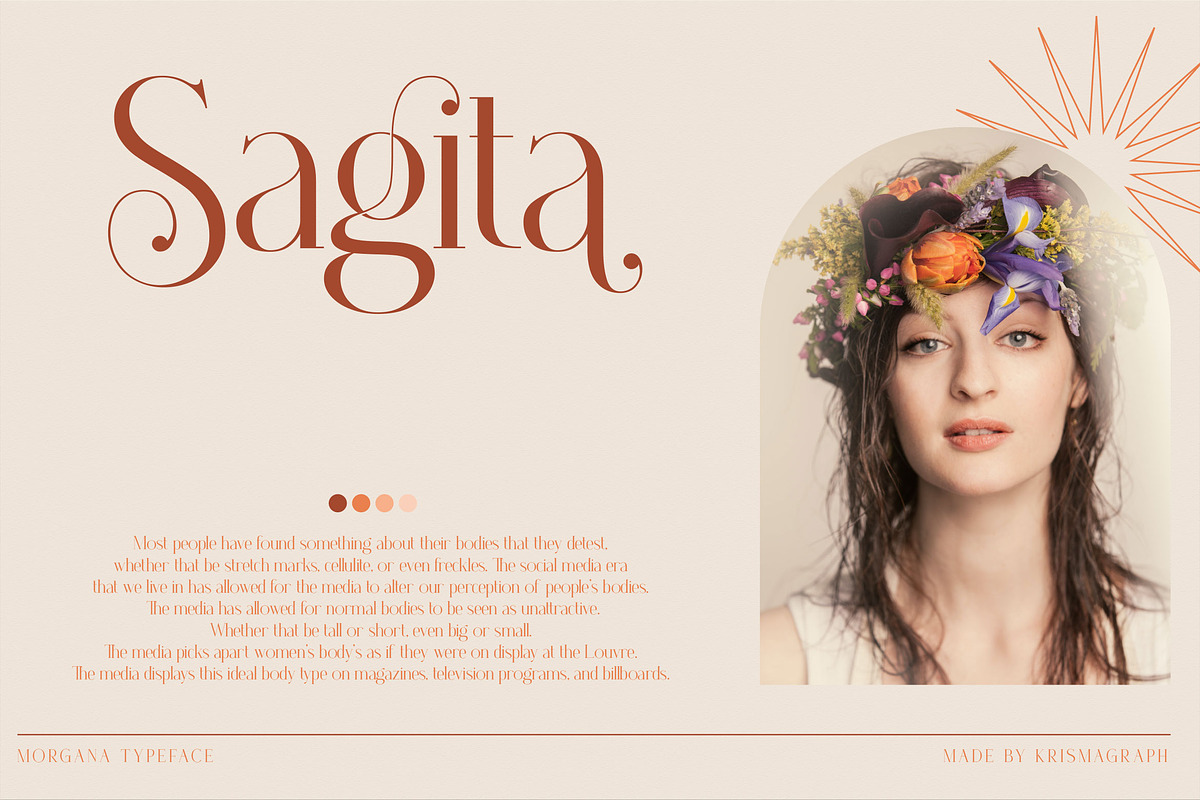 Morgana | Elegant Ligature Typeface, a Serif Font by Krismagraph (Photo 5 of 12)