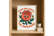 Stop and Smell the Awesome Wall Art, a Background Graphic by LaseredNinja (Thumbnail 4 of 7)