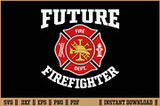 Future Firefighter SVG SVG Design, an Illustration by Handy Arts Studio (Thumbnail 1 of 3)