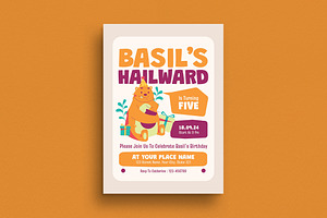 Kids Animal Birthday Invitation, an Invitation Template by VectorVactory