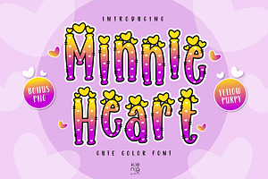 Minnie Heart Y-PP font, a Handwritten Font by KengGraphic