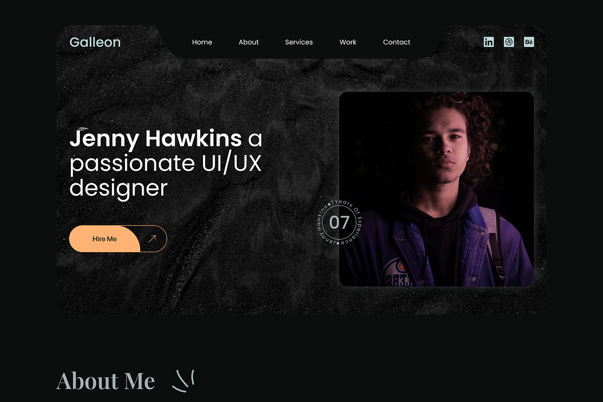 Galleon Personal Portfolio Template, an UI Kit Template by ReformedTech (Photo 3 of 9)