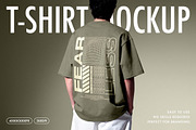 Back View Oversized T-Shirt Mockup, a Shirt Mockup by Design Squad (Thumbnail 1 of 4)