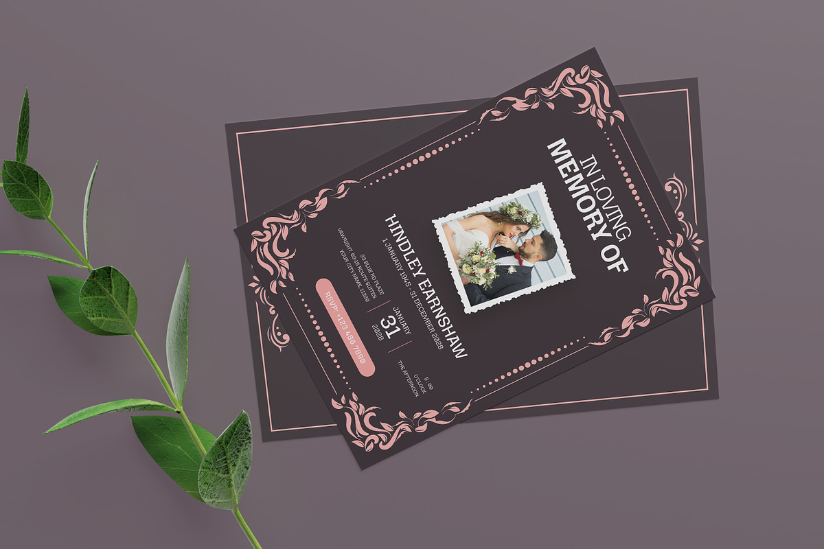 Elegant Retro Wedding Invitation, an Invitation Template by Creatiya Type (Photo 5 of 5)