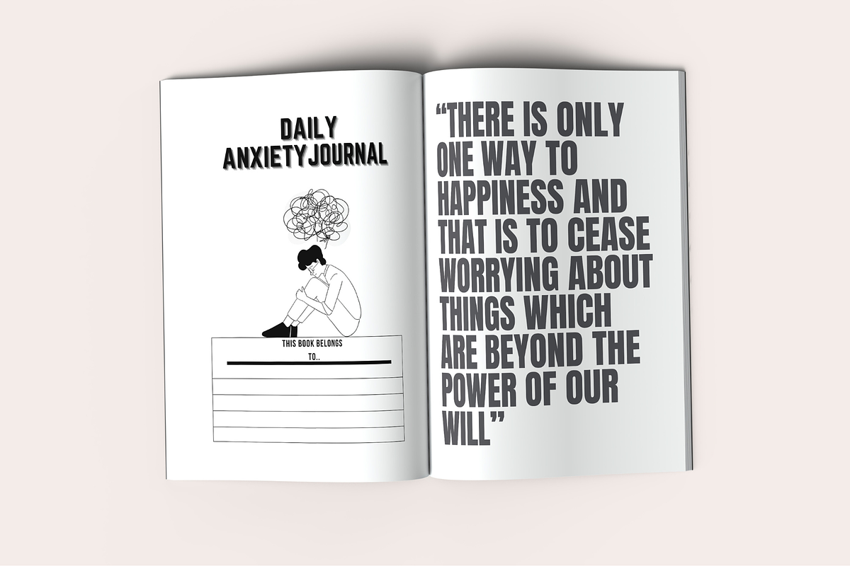 Daily Anxiety Journal KDP Interior, a Templates & Theme by KDPISH (Photo 2 of 4)