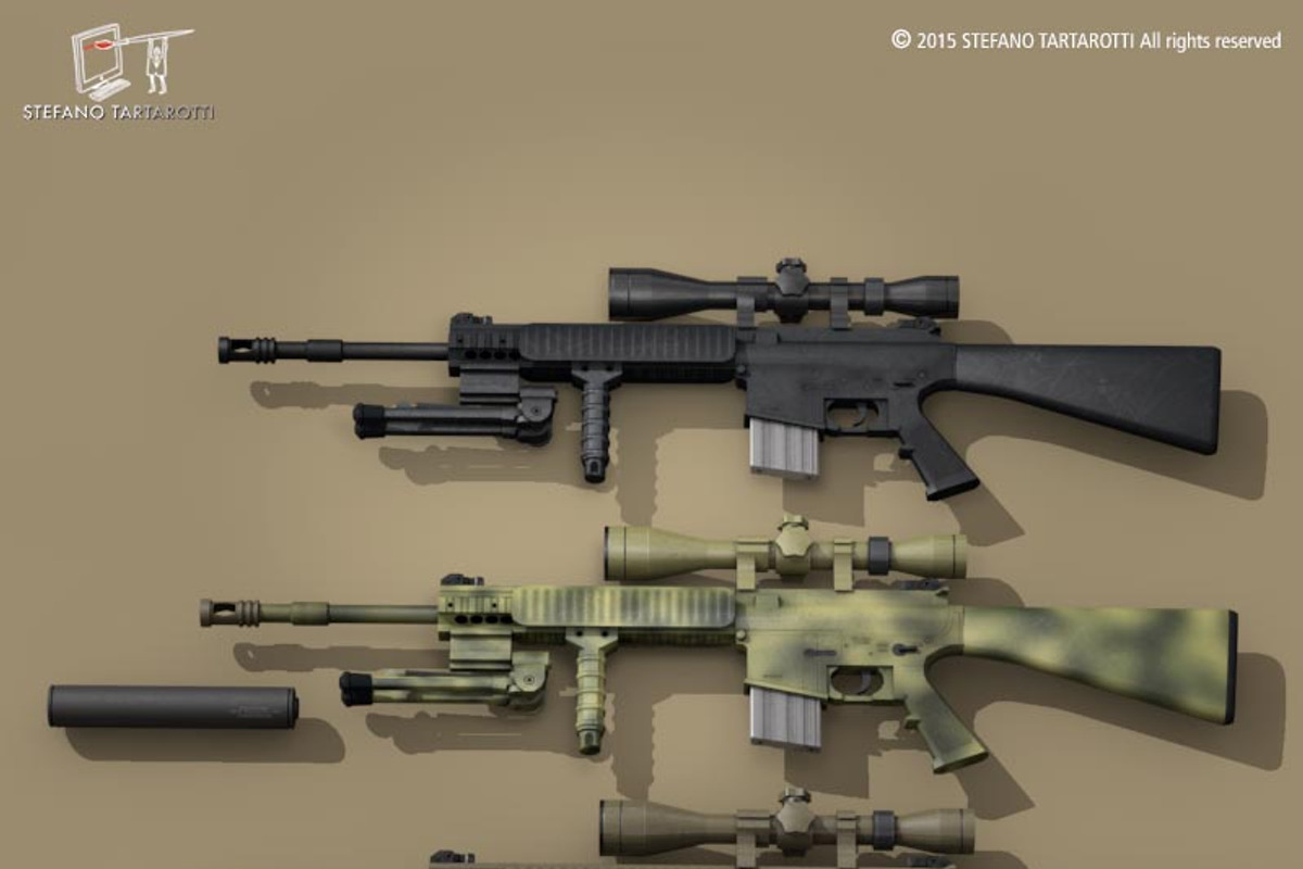 Mk12 sniper rifle, an Object 3D Model by Tartino 3D models (Photo 1 of 7)