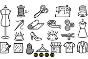 Sewing Essentials Clipart Set, an Illustration by designvectx (Thumbnail 3 of 3)