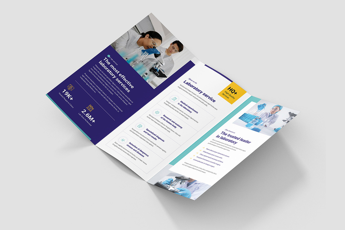 Laboratory Brochure Trifold Template, a Brochure Template by artbart (Photo 7 of 9)