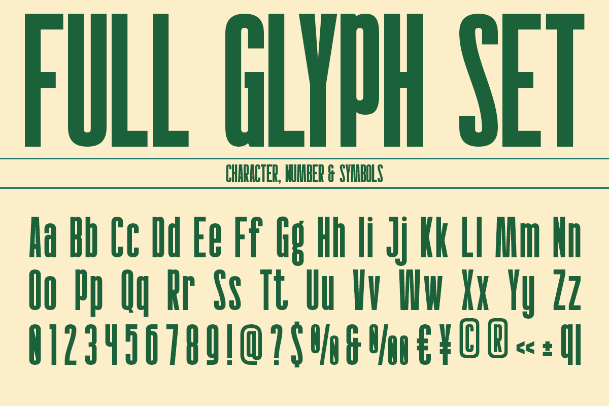Gondens - Retro Vintage Condensed, a Sans Serif Font by Pandeka Studio (Photo 8 of 8)