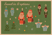 Retro Christmas Clipart & Graphics, a Seasonal Illustration by Paper Cherry (Thumbnail 3 of 21)