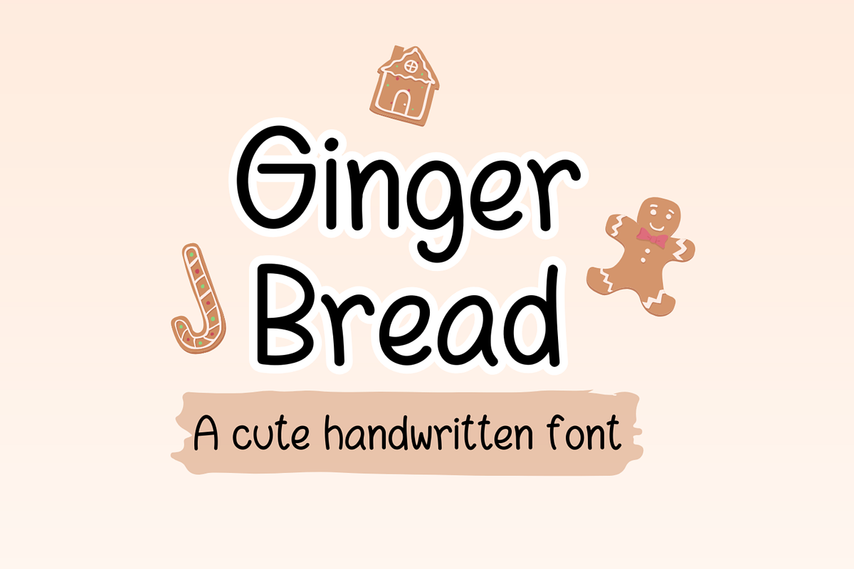 Gingerbread Cute Handwritten Font, a Handwritten Font by Lalava Studio (Photo 1 of 6)