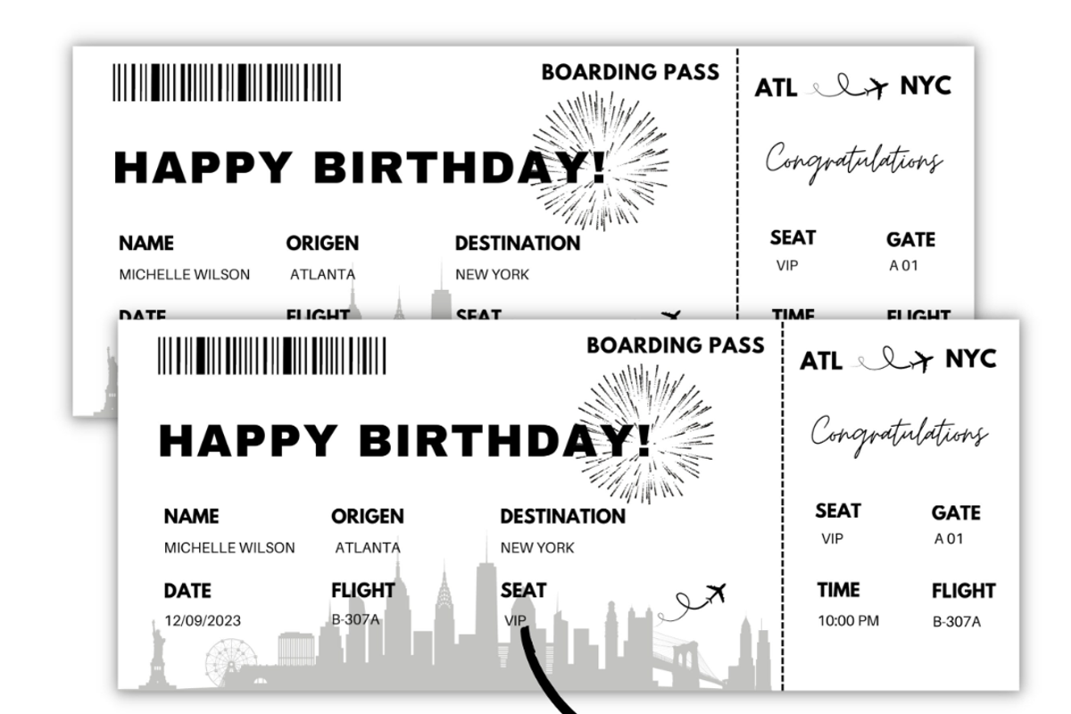 Editable Boarding Pass Template, an Invitation Template by YasdeyDesigns (Photo 2 of 9)