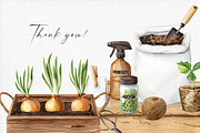 Home Garden watercolor collection, an Illustration by Natalia Fedorova (Thumbnail 10 of 10)