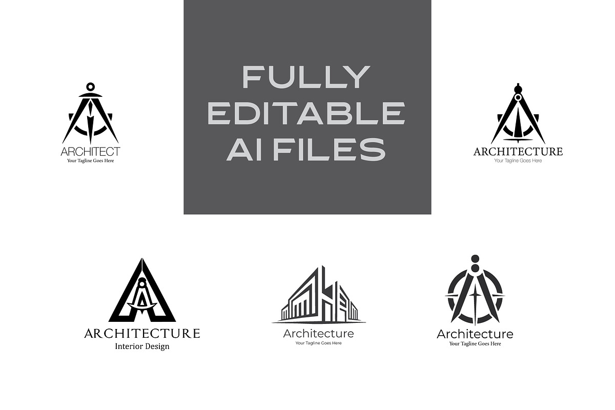 Modern Architect Logo Bundle, a Branding & Logo Template by YUDesignStore (Photo 2 of 10)