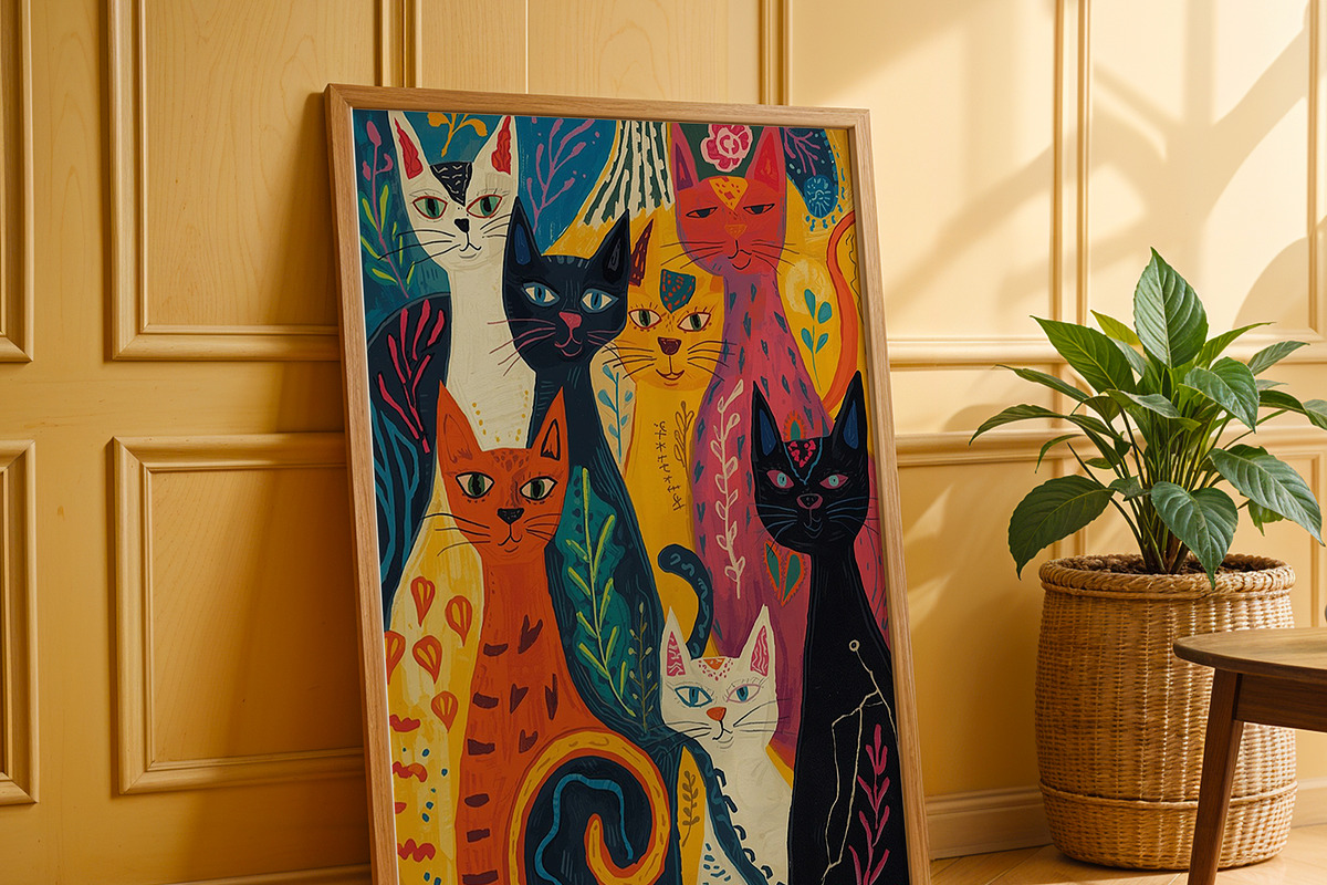 Henri Matisse Cat Wall Art Print, a Decorative Illustration by elfy creative (Photo 7 of 7)