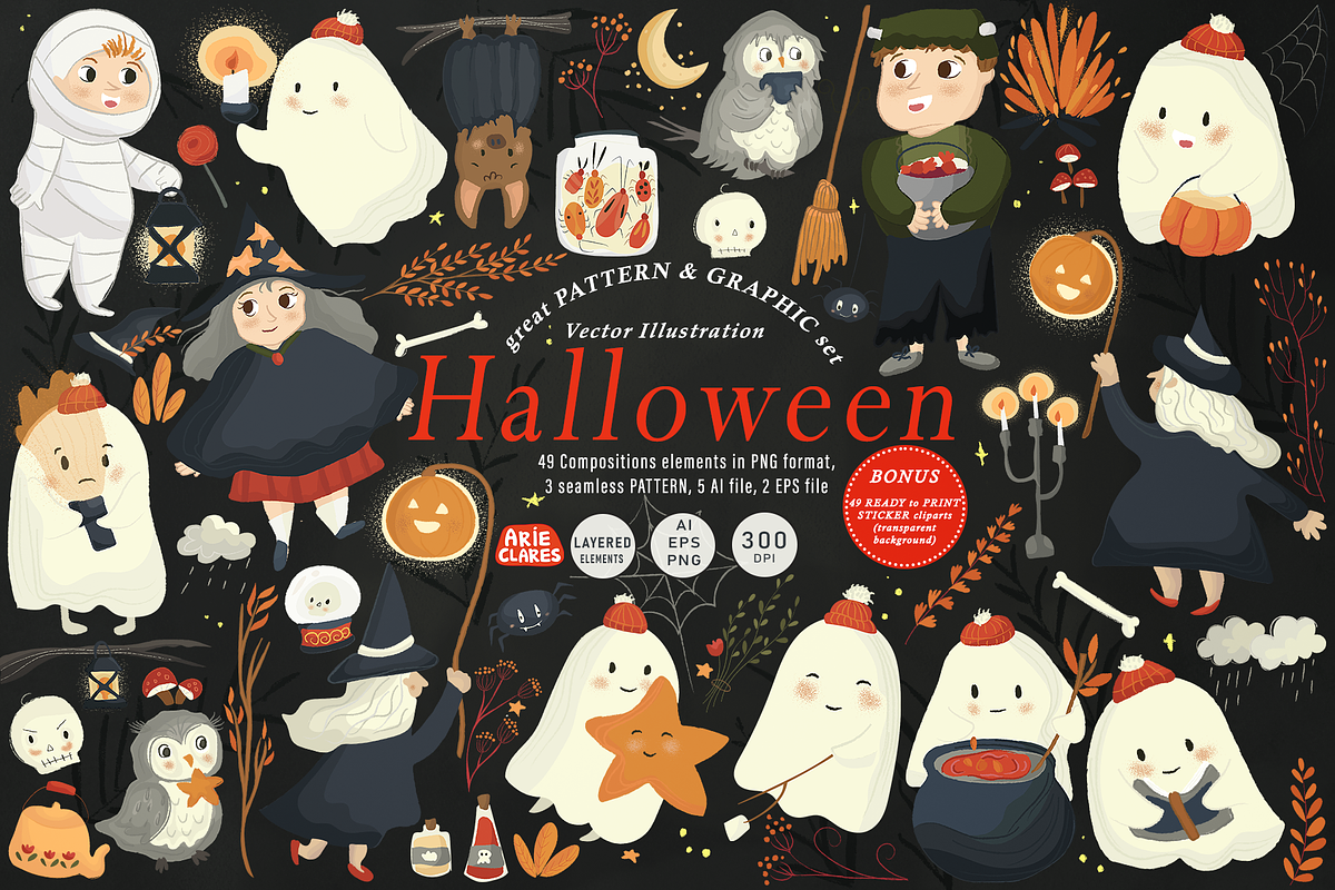 Halloween, an Illustration by Arie Clares (Photo 1 of 14)