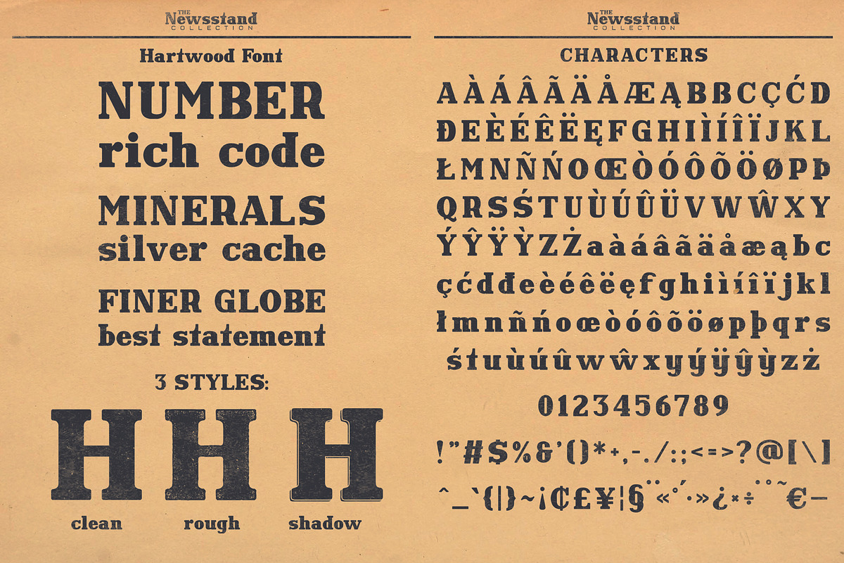 Hartwood Font preview 2