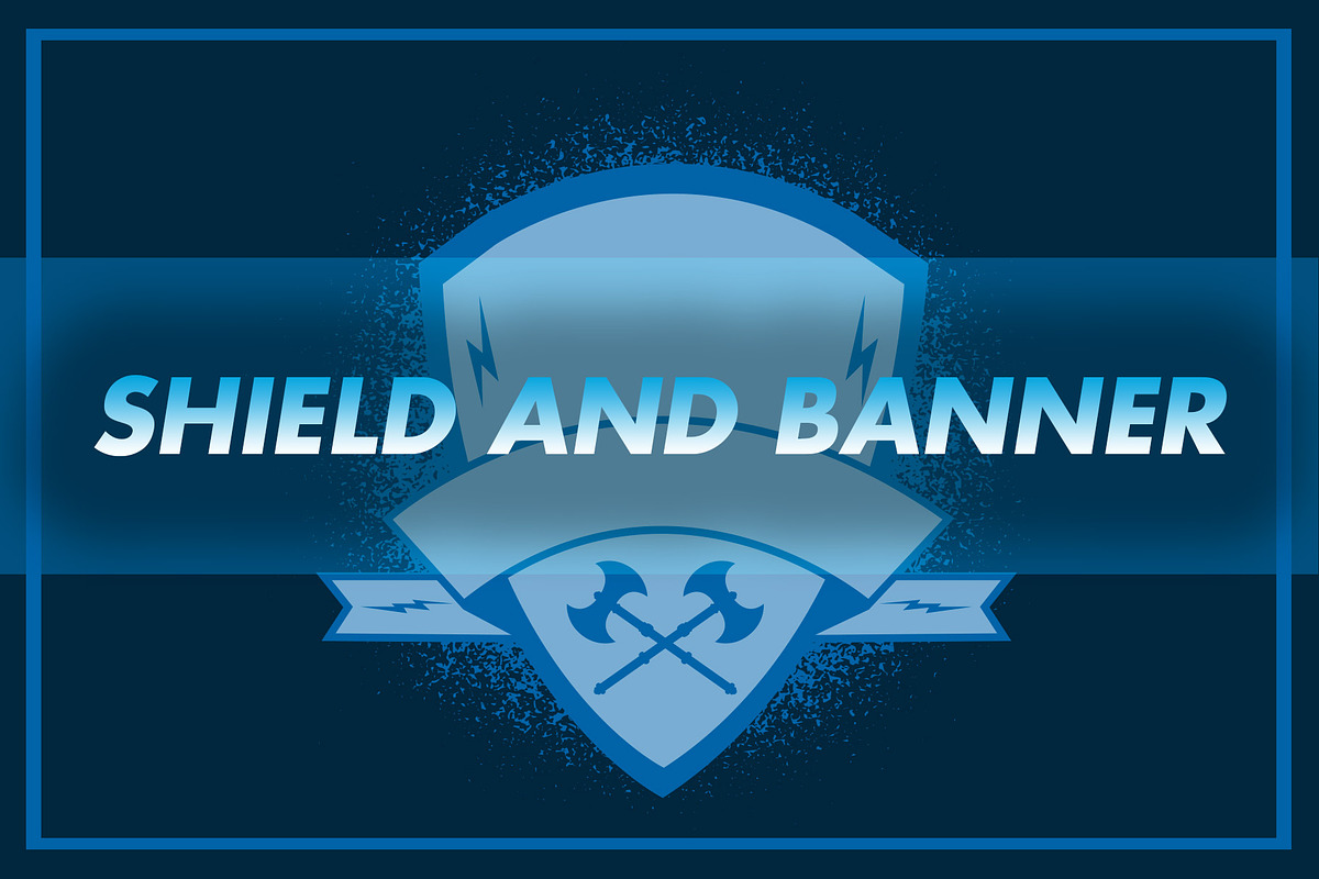 Shield and Banner vector, a Texture Illustration by brandedbaron (Photo 1 of 3)