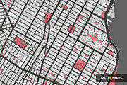 New York Map – Regular / Pink, an Illustration by MetroMaps (Thumbnail 2 of 3)
