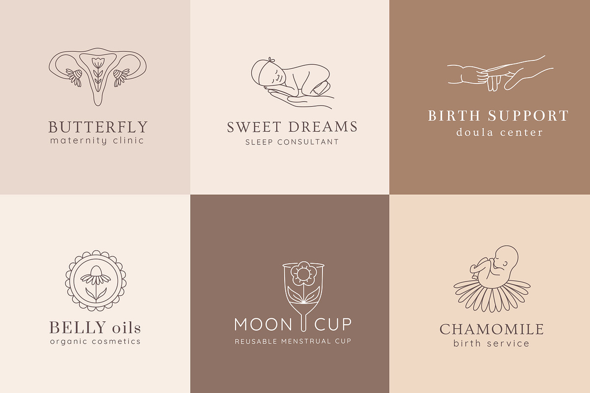 Motherhood logo CANVA & AI, a Branding & Logo Template by Alisovna (Photo 3 of 8)