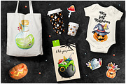 Watercolor halloween clipart., a Background Graphic by NinaBrai (Thumbnail 3 of 6)