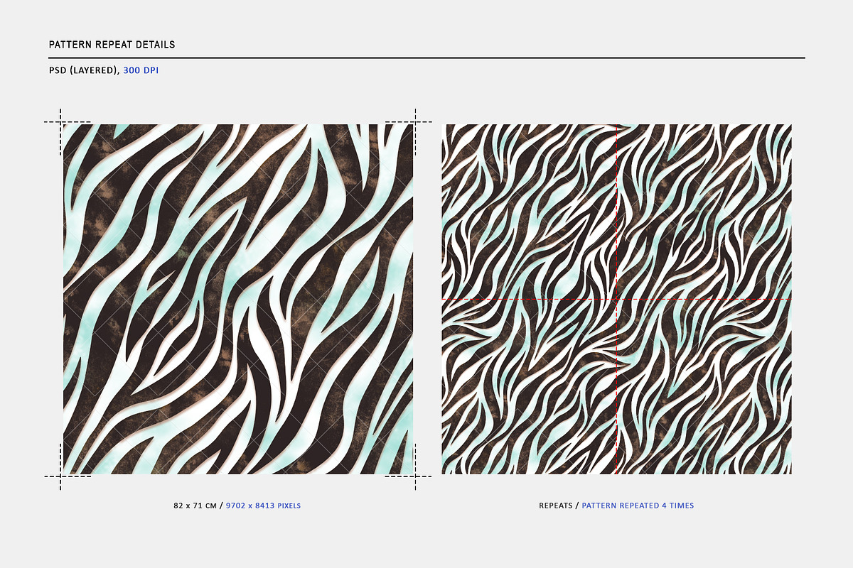 Seamless Zebra Stripe Pattern Mint, a Pattern Graphic by Talip Memis (Photo 2 of 11)