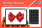 5 Ribbon Affinity Stamp Brushes, a Brush Add-On by Riveros Illustration (Thumbnail 2 of 9)