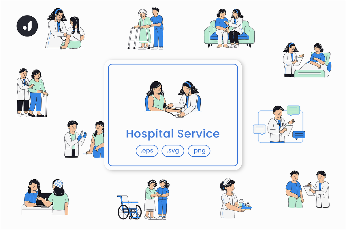 Hospital Service Illustration, an Object Graphic by Jump Studio (Photo 1 of 14)