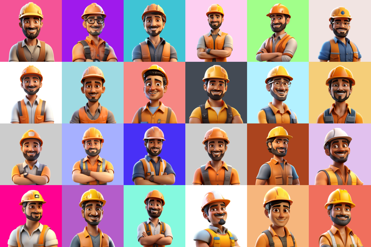 125 Animoji - Builder People, a Characters & Person 3D Model by Digital Blood (Photo 7 of 9)