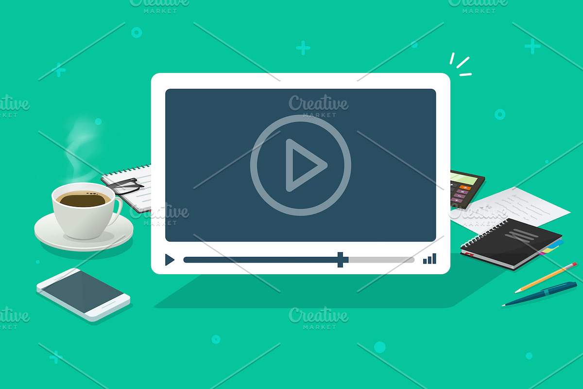 Video Webinar Learning on Computer, an Education Illustration by vladwel (Photo 2 of 2)