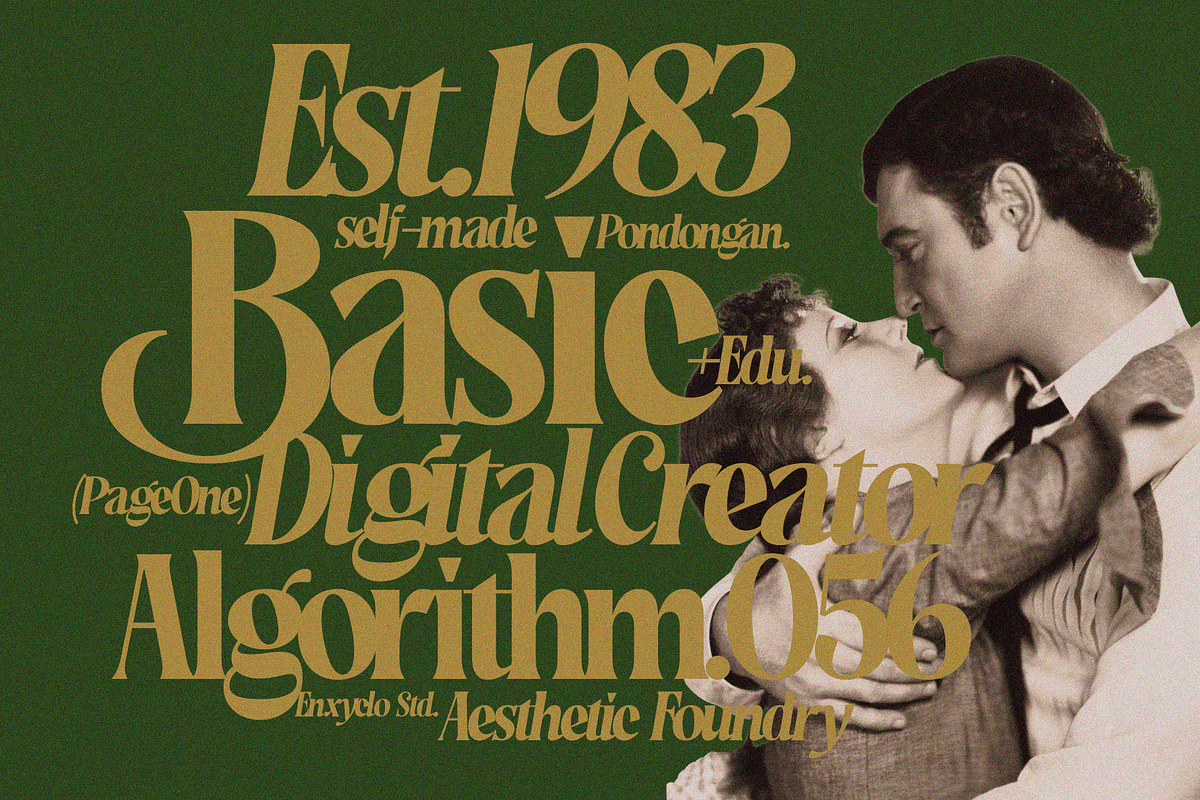 Rakizen Bisrony — Modern & Classic, a Serif Font by Enxyclo Studio (Photo 8 of 23)