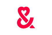 Ampersand Love Heart Logo, a Branding & Logo Template by Buqancreative (Thumbnail 3 of 4)