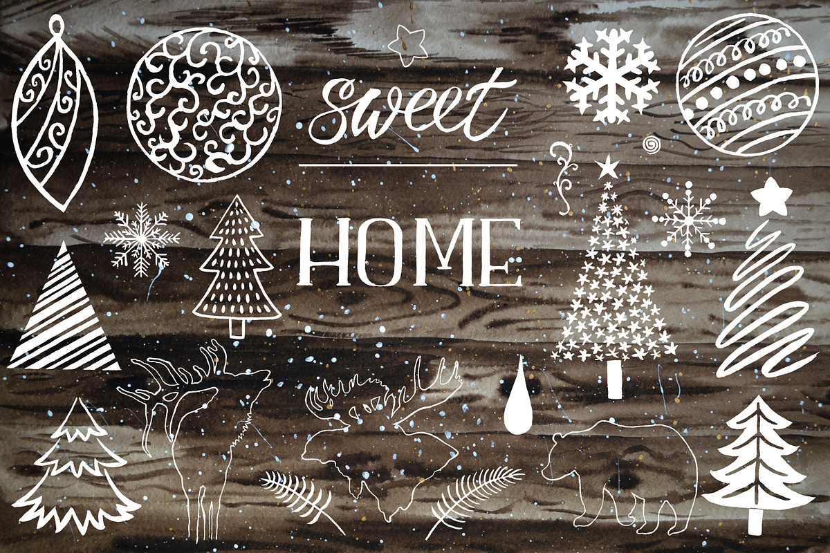 Watercolor Eco Christmas set, an Object Graphic by Ana-Sakuta (Photo 8 of 10)