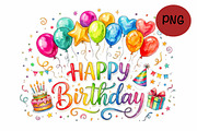 Happy Birthday to you text Clipart, a Decorative Illustration by VetalStock (Thumbnail 3 of 12)