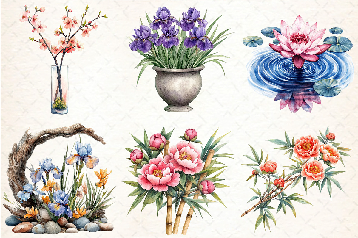 Asian Culture Japanese Ikebana, an Illustration by DreamCafeArt (Photo 4 of 7)