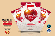 Valentine’s Day Party Flyer Template, a Flyer Template by retrographix (Thumbnail 1 of 4)
