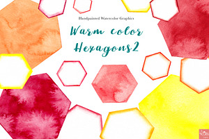 Sunny Watercolor Hexagons