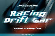 Racing Drift Car Font, a Handwritten Font by Beast Designer (Thumbnail 1 of 2)