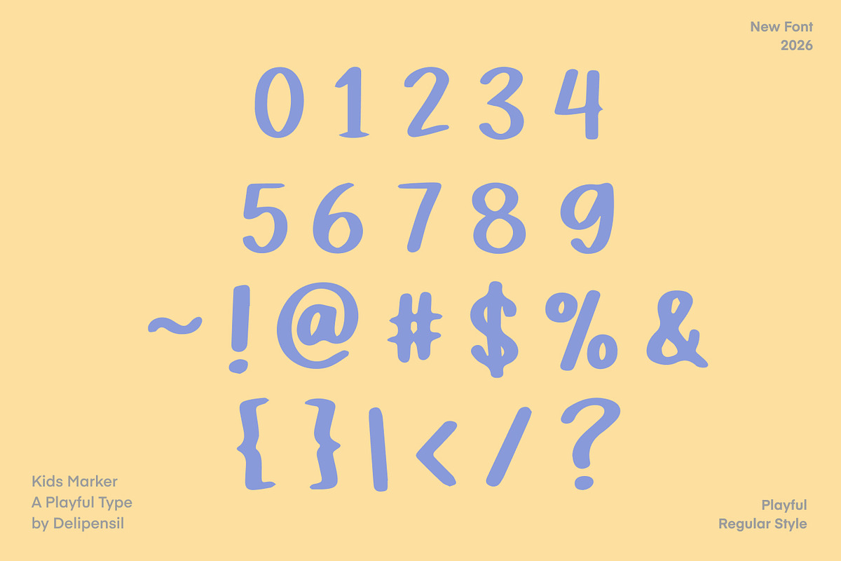Kids Marker - Playful Handwritten, a Handwritten Font by delipensil (Photo 6 of 8)